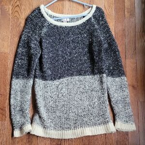 Forever 21 Black and Cream Knit Sweater